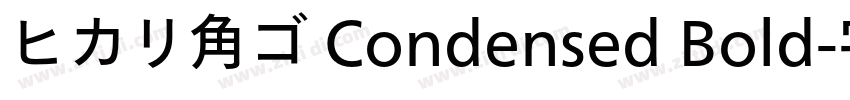 ヒカリ角ゴ Condensed Bold字体转换